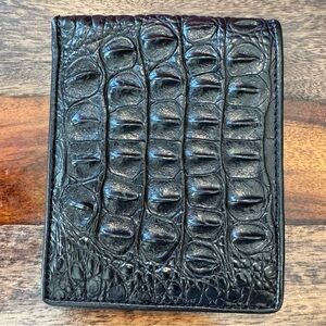 Bi-Fold Authentic Crocodile Leather Wallet
